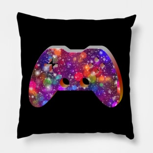 Christmas Lights - Gaming Gamer Abstract - Gamepad Controller - Video Game Lover - Graphic Background Pillow