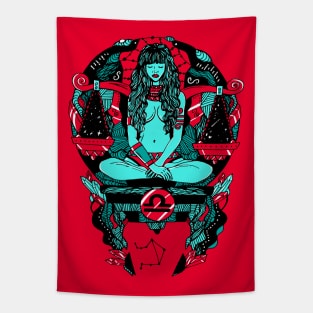 Turqred Libra Beauty Tapestry