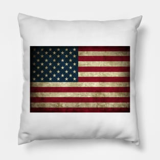 USA Grunge Flag Pillow