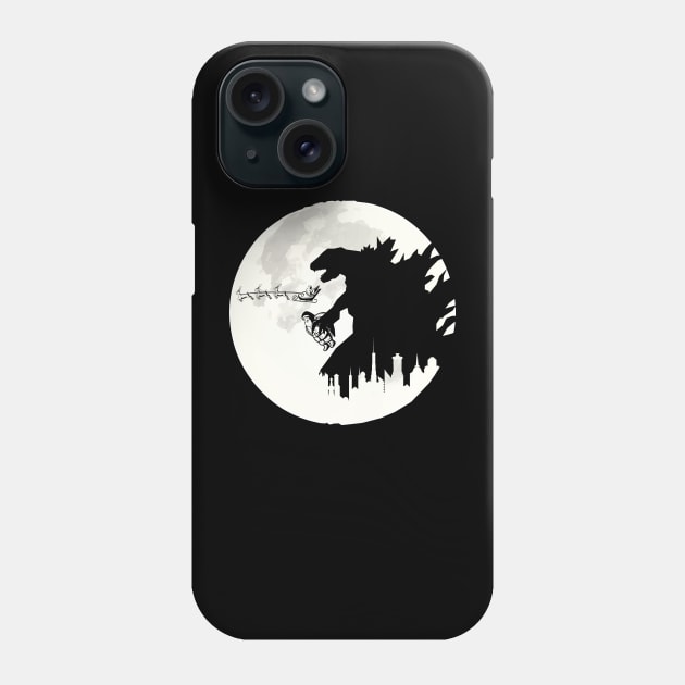 Godzilla vs Santa Claus Phone Case by MCAL Tees