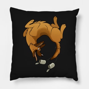 German Shepherd with Tin Cans Pillow