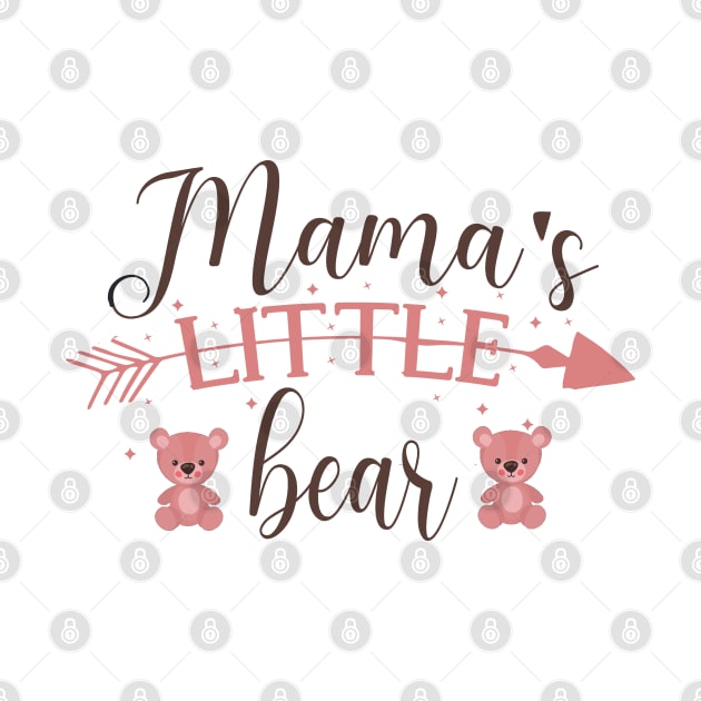 Mama's Little Bear Cute gift for baby by BoogieCreates