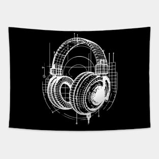 headphones blueprints Tapestry