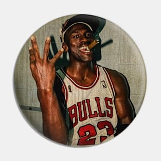 Michael Jordan Black Smoke Vintage Pin