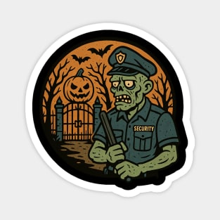 Zombie Security Guard – Haunted Gatekeeper Magnet