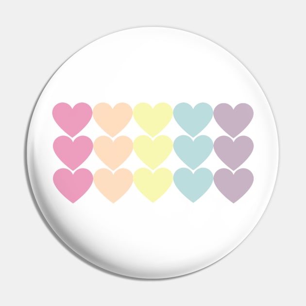 Pastel macron colourful heart pattern Pin by LukjanovArt