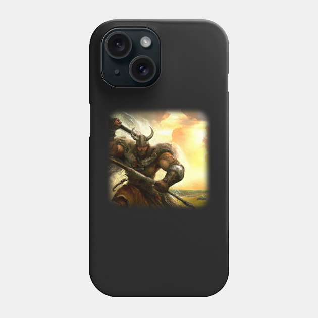 Viking warrior going to war Phone Case by Perryfranken