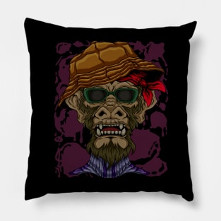 Fashion Monkey street art Pillow