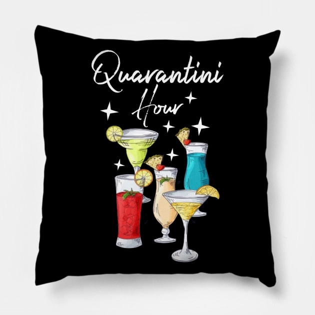 Quarantini Hour Pillow by UnderDesign