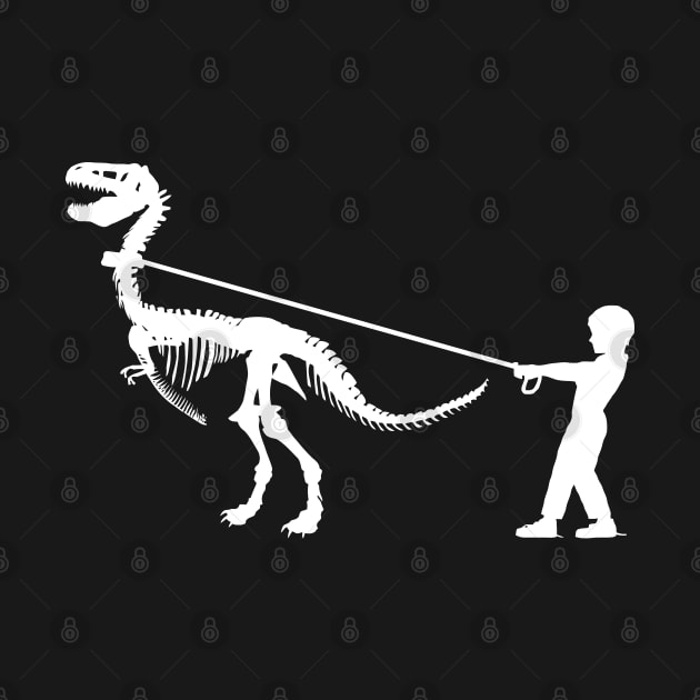 Dinosaur fossil and little boy by Collagedream