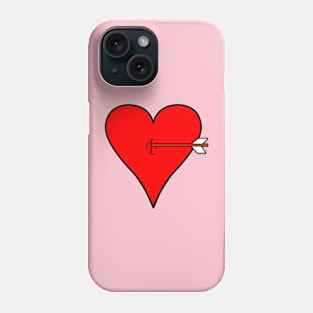 Arrow through the Heart Phone Case