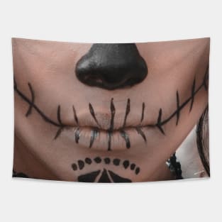 Mask with joker mouth - girl mouth funny scary masks Tapestry