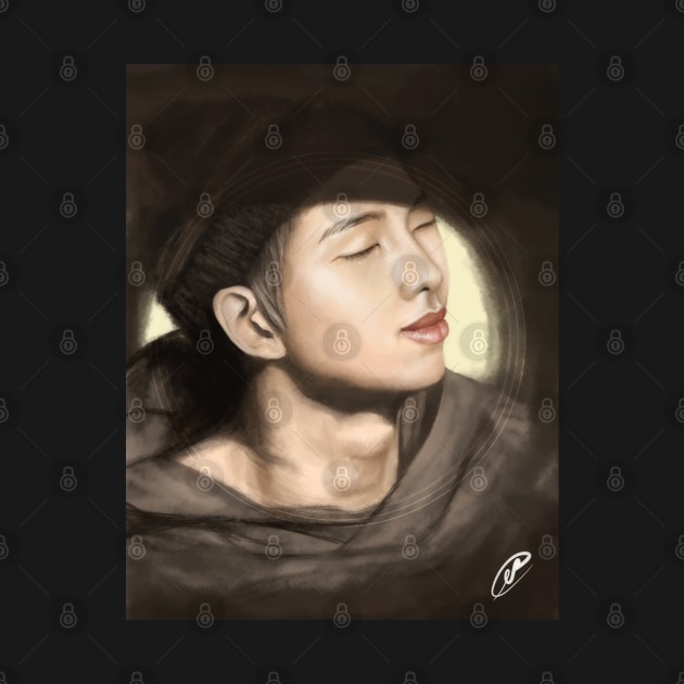 RM (BTS) - portrait in brown by dangerbeforeyou