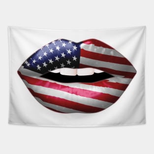 Patriotic Lips Tapestry