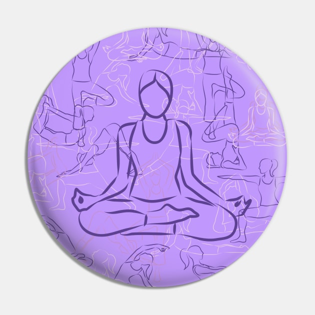 Yoga Mediation Pin by XOOXOO