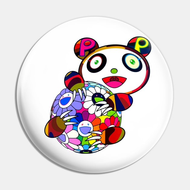 TAKASHI MURAKAMI PANDA X HAPPY SMILING FLOWER BALL Pin by Scum & Villainy