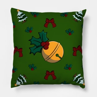 Christmas Bell - green Pillow