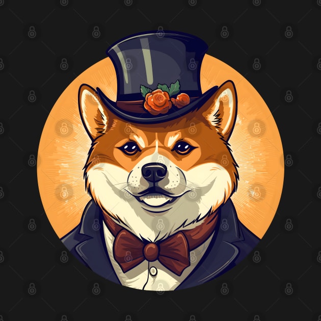 Shiba Inu with Top Hat by pako-valor