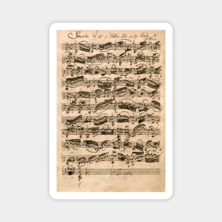 Bach | Original handwritten score by Johann Sebastian Bach Magnet