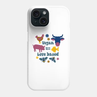 Vegan = Love Based - Forest Green Phone Case