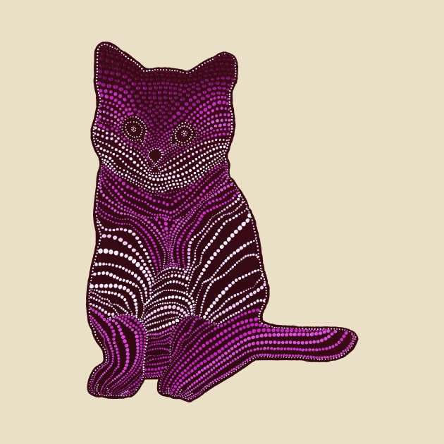 Meow Meow - Monochrome Magenta by Amy Diener