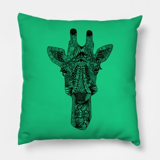 Twiga the Giraffe - Monochrome line art Pillow