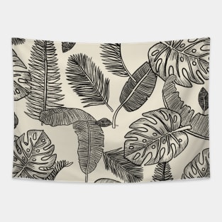 Tropical Drawing Pattern Tapestry Tapestry