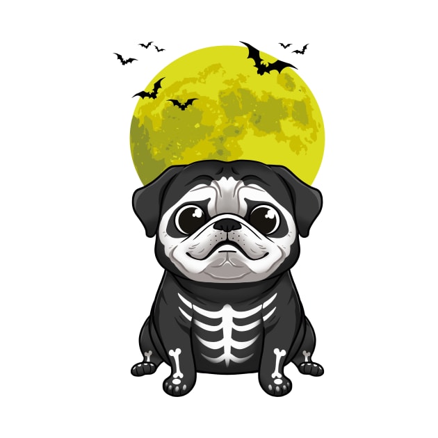 Pug's Spooky Moonlit Halloween Adventure by Holymayo Tee