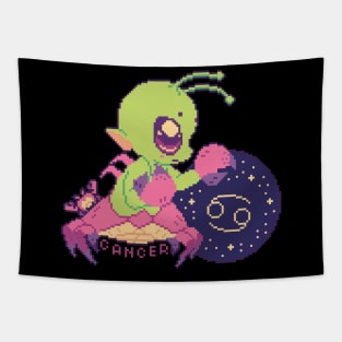 Cancer - Zodiac Alien Tapestry