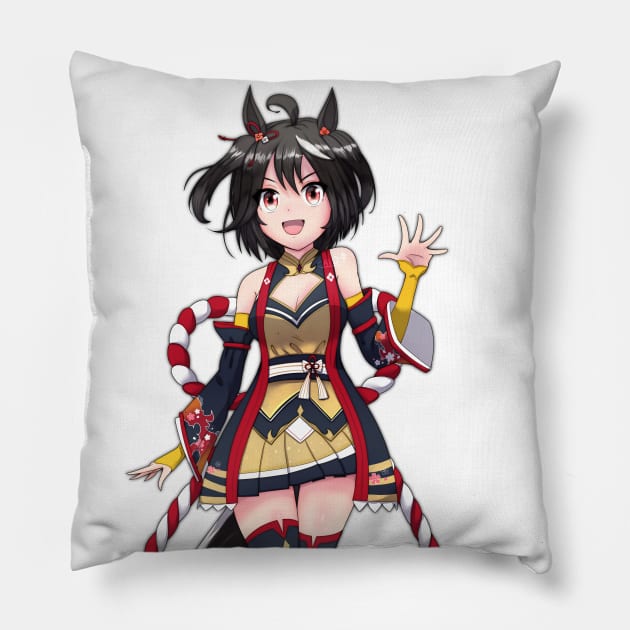 Kitasan Black Uma Musume Pillow by CaioAD