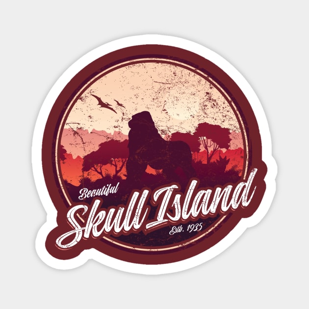 Skull Island Magnet by MindsparkCreative