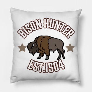 Bison Hunter Pillow