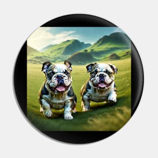 Bulldog Puppies Pin