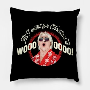 All I Want for Christmas is WOOOO! (with shades!) Pillow