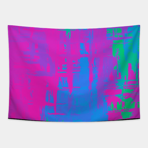 Polysexual Pride Rough Crisscross Paint Tapestry by VernenInk