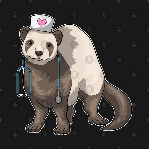 Ferret Nurse Stethoscope by Markus Schnabel