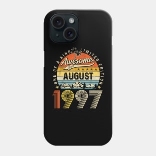 Awesome Since August 1997 Vintage 26th Birthday Phone Case