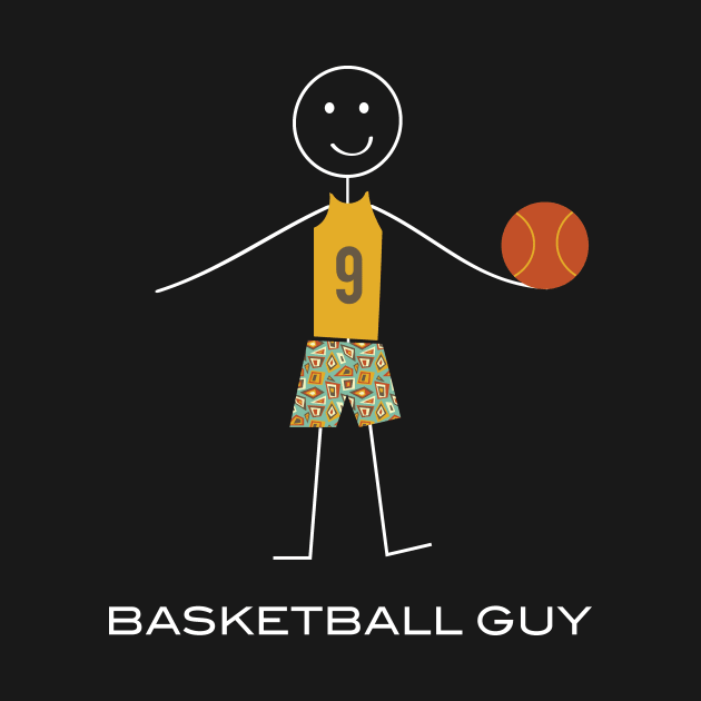 Funny Mens Basketball Player Illustration by whyitsme