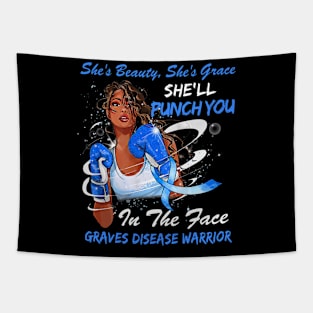 Punch You in the Face GRAVES DISEASE WARRIOR Tapestry