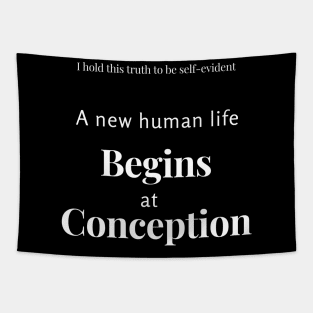 Life Begins at Conception Tapestry