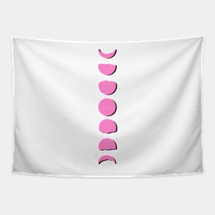 Pink Moon Phases Tapestry