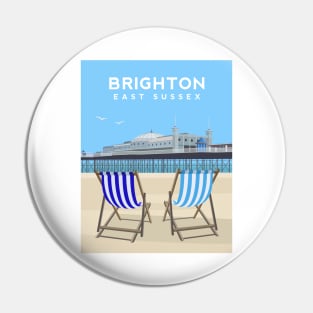 Brighton Pier and Beach, East Sussex Pin