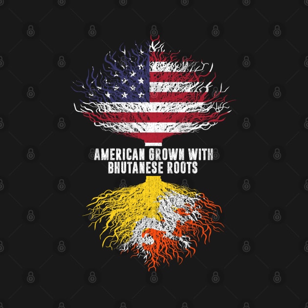 American Grown with Bhutanese Roots USA Flag by silvercoin