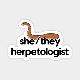 She/They Herpetologist - Snake Design Magnet