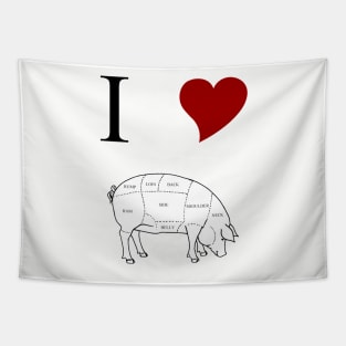 I Love Pork Tapestry