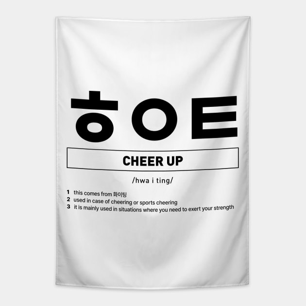 ㅎㅇㅌ Hwaiting - Cheer Up in Korean Slang Tapestry by SIMKUNG