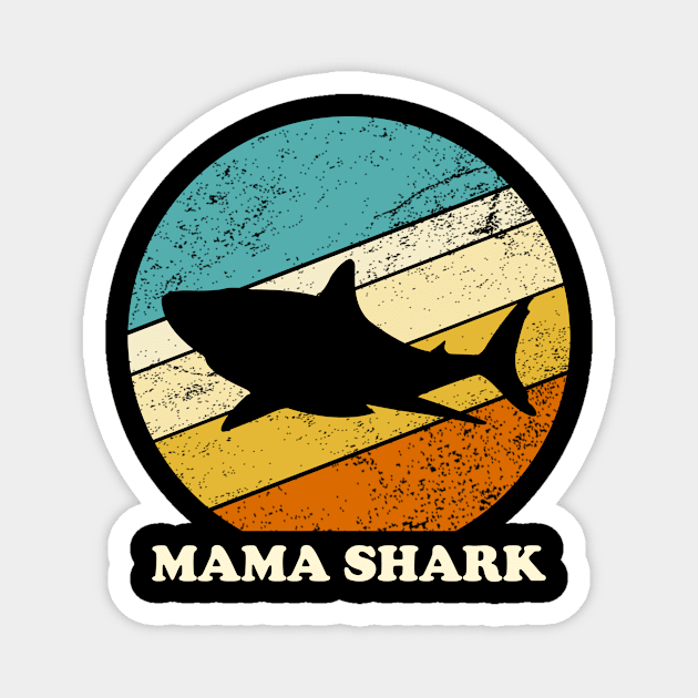 Mama shark vintage Magnet by Inyourdesigns