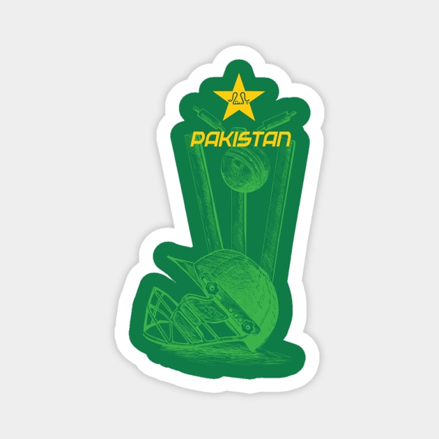 Pakistan Cricket Fan Memorabilia Magnet by CGD