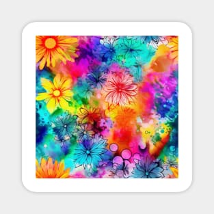 Rainbow flowers 2 Magnet