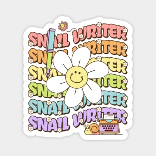 Retro Groovy Snail Writer Magnet